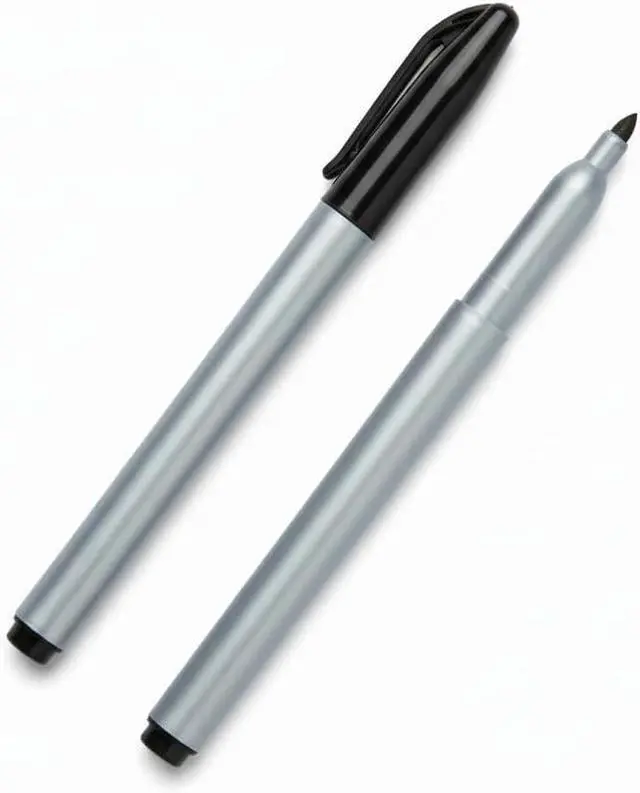 Alt view image 2 of 7 - Cadie Permanent Freezer Marker Set of 2 Waterproof Fast-Drying Black Ink Pens with Chisel Tip for Food Labeling, Fridge & Freezer Storage, Kitchen & Lab Use & General Organization.