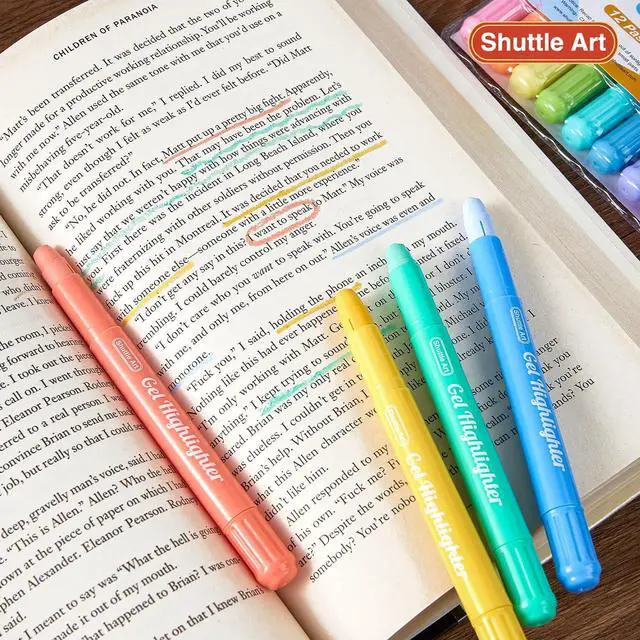Alt view image 4 of 7 - Shuttle Art Bible Highlighters and Pens No Bleed, 12 Pastel Colors Gel Highlighters No Bleed Through, Bible Journaling Supplies, Great for Journaling Highlighting and Studying