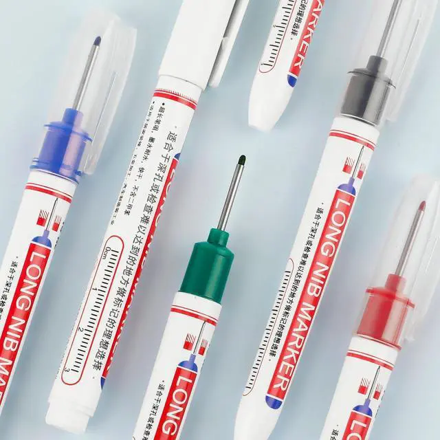 Alt view image 6 of 7 - 15 Pcs Long Nib Marker Pens with 20 mm Long Head Nose Tip, Colorful