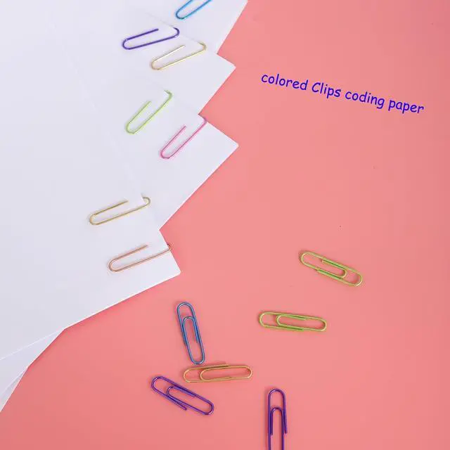 Alt view image 5 of 7 - Ufmarine Paper Clips, Medium Paper Clips, 480 Pcs Colored Paperclips 1.3 inch for Office Supply