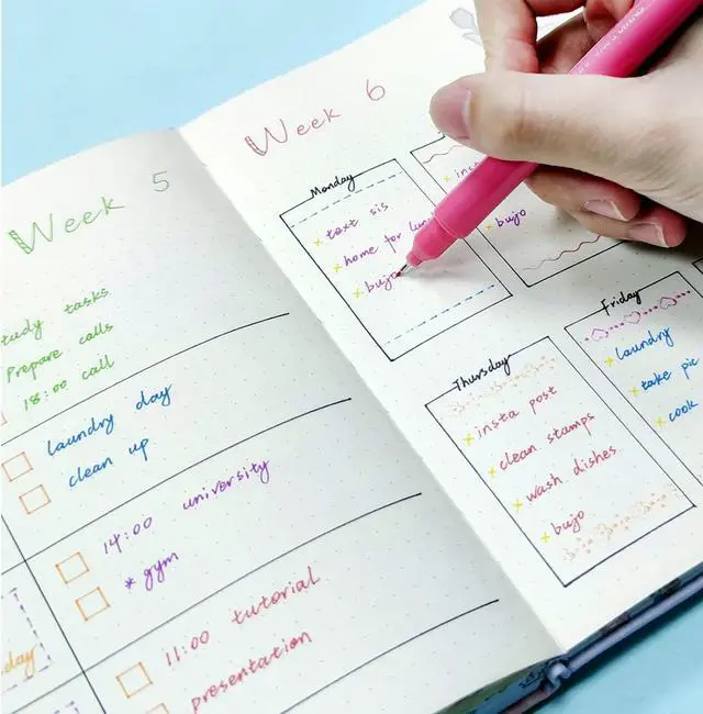 Alt view image 5 of 7 - AECHY Dual Tip Curve Highlighter Pens, 8 Patterns, 8 Colors, 8 Pack
