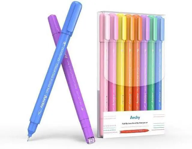 Alt view image 7 of 7 - AECHY Dual Tip Curve Highlighter Pens, 8 Patterns, 8 Colors, 8 Pack