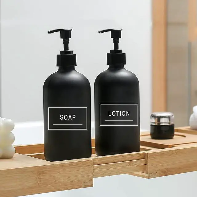 Alt view image 7 of 7 - 48PCS Clear Waterproof Labels for Bottles, Bathroom Hand Soap Shampoo and Lotion Stickers, Removable Transparent Bottle Label for bodywash and Conditioner Dispenser (White on Clear)