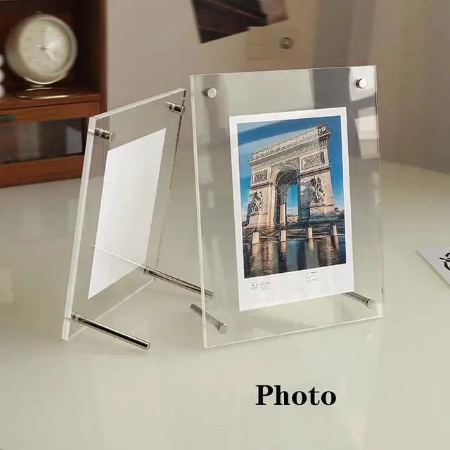 Alt view image 7 of 7 - QR Code Signs,5 x 7 Inch Acrylic Mini Sign Holder Clear QR Code Menu Holders with Metal Stand Office Table Display Sign Stand Ad Photo Frame Holder for Restaurant,Office,School,Store,Home Use