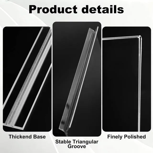 Alt view image 3 of 7 - xydstay 8.5x11 Acrylic Sign Holder,Clear Table Display Stand,2 Pack