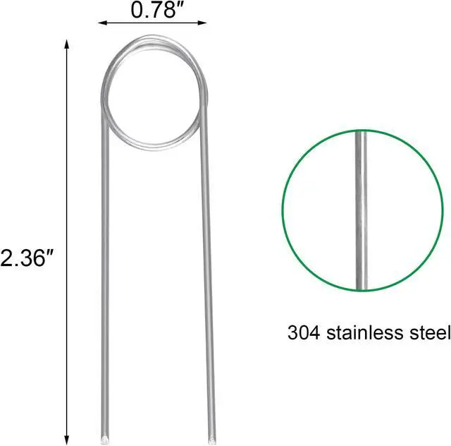 Alt view image 2 of 4 - 100 Pcs 304 Stainless Steel Pin Style Sign Holder