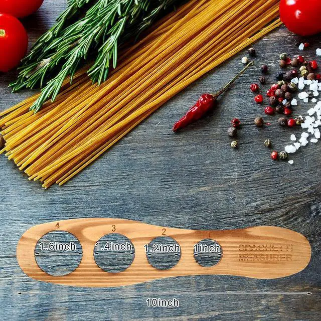 Alt view image 2 of 6 - GlikCeil Wood Spaghetti Pasta Measurer Tool with 4 Serving Holes