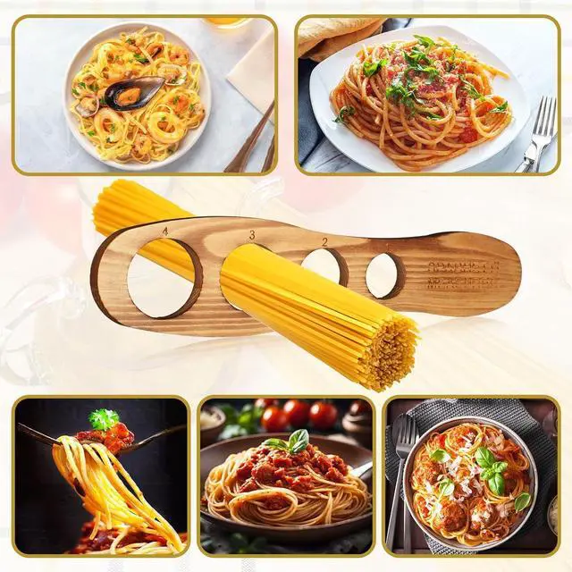 Alt view image 4 of 6 - GlikCeil Wood Spaghetti Pasta Measurer Tool with 4 Serving Holes