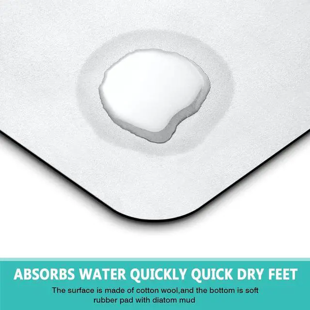 Alt view image 7 of 7 - Super Absorbent Anti-Slip Silicone Dish Drying Mats for Kitchen Counter - Draining Pad Decor Gift - Fit Coffee Maker, Espresso Machine - 19inx12in