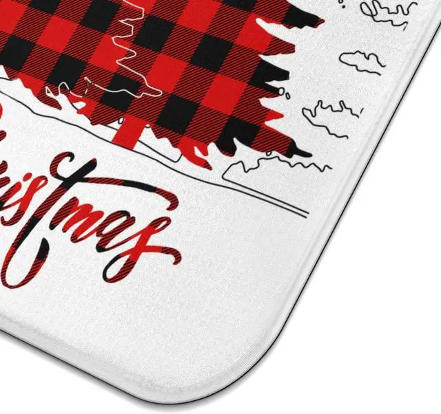 Alt view image 5 of 7 - Christmas tree Dish Drying Mat, Highly Absorbent Microfiber Kitchen Counter Mat, Dish Drying Pad for Dishes, Utensils, Pots and Pans, Large 16" x 18"