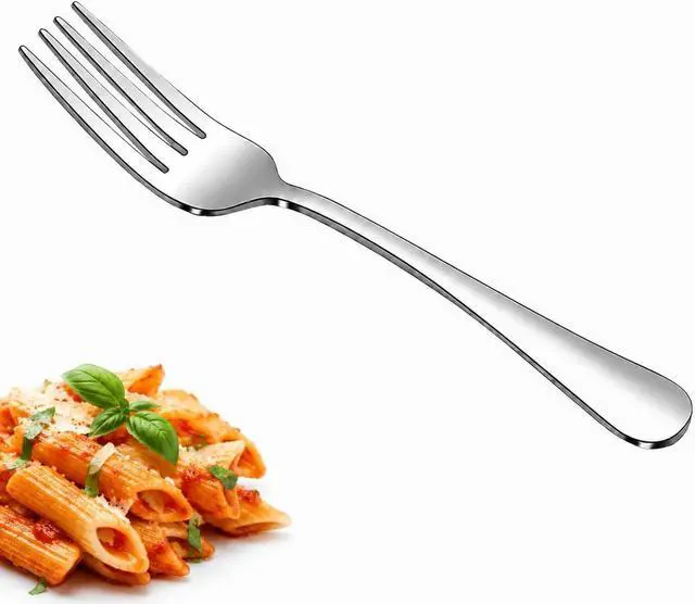 Main image of 8.1-Inch Stainless Steel Dinner Fork Set of 8, Heavy Duty Silverware forks, Mirror Polished Metal Table forks, Dishwasher Safe Flatware for Home Kitchen Restaurant