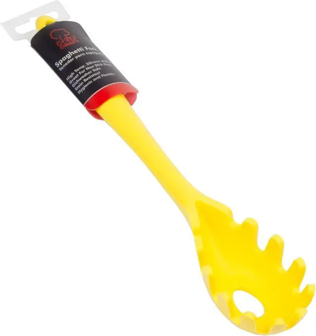 Alt view image 2 of 6 - Chef Craft Premium Silicone Spaghetti/Pasta Fork, 11.5 inch, Yellow