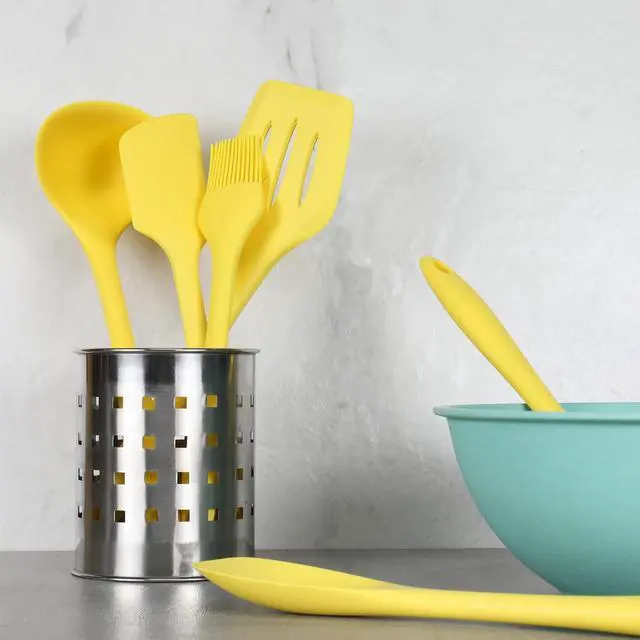 Alt view image 6 of 6 - Chef Craft Premium Silicone Spaghetti/Pasta Fork, 11.5 inch, Yellow