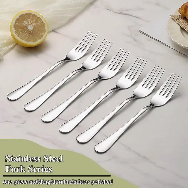 Alt view image 3 of 7 - Berglander Dinner Forks Set 12pcs 7.28", Stainless Steel table Fork, Dessert Salad Forks, Flatware Silverware Fork for Home Kitchen, Restaurant, Hotel, Cost-Effective Bulk Value Dishwasher Safe