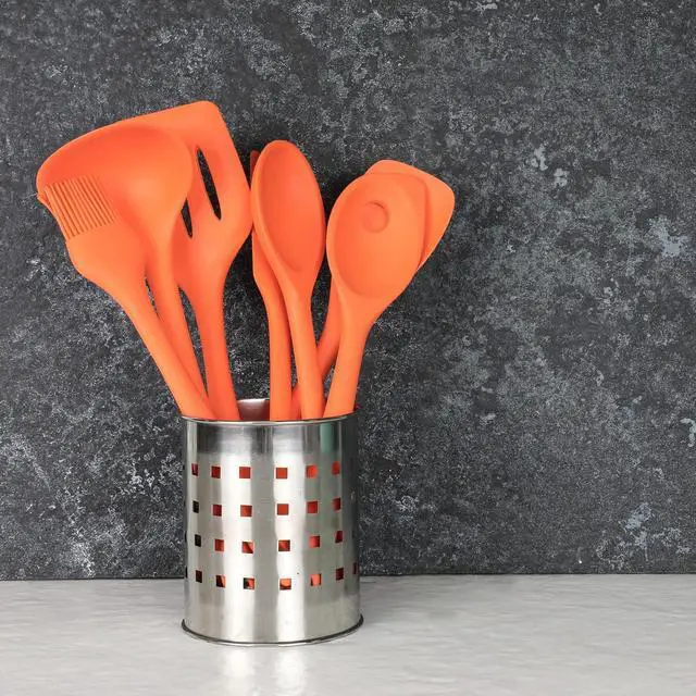 Alt view image 3 of 5 - Chef Craft Premium Silicone Spaghetti/Pasta Fork, 11.5 inch, Orange