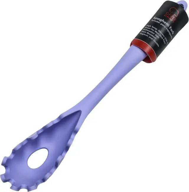 Alt view image 2 of 3 - Chef Craft Premium Silicone Spaghetti/Pasta Fork, 11.5 inch, Pastel Blue