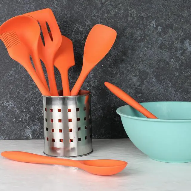 Alt view image 5 of 5 - Chef Craft Premium Silicone Spaghetti/Pasta Fork, 11.5 inch, Orange