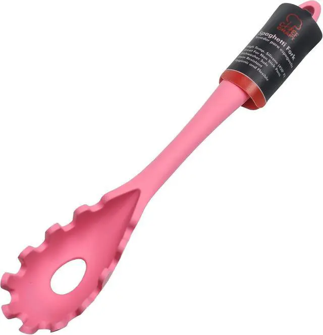 Alt view image 2 of 3 - Chef Craft Premium Silicone Spaghetti/Pasta Fork, 11.5 inch, Pink