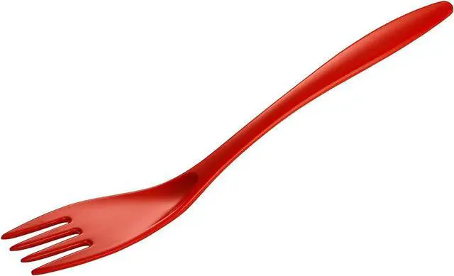 Main image of Gourmac 12-Inch Melamine Cooking & Serving Fork, Red