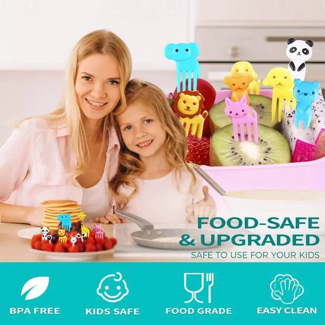 Alt view image 2 of 7 - FATLODA 156PCS Animal Food Picks for Kids, Fun Bento Lunch Box Accessories