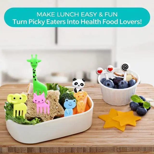 Alt view image 3 of 7 - FATLODA 156PCS Animal Food Picks for Kids, Fun Bento Lunch Box Accessories