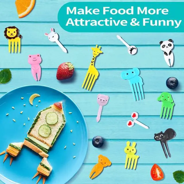 Alt view image 4 of 7 - FATLODA 156PCS Animal Food Picks for Kids, Fun Bento Lunch Box Accessories