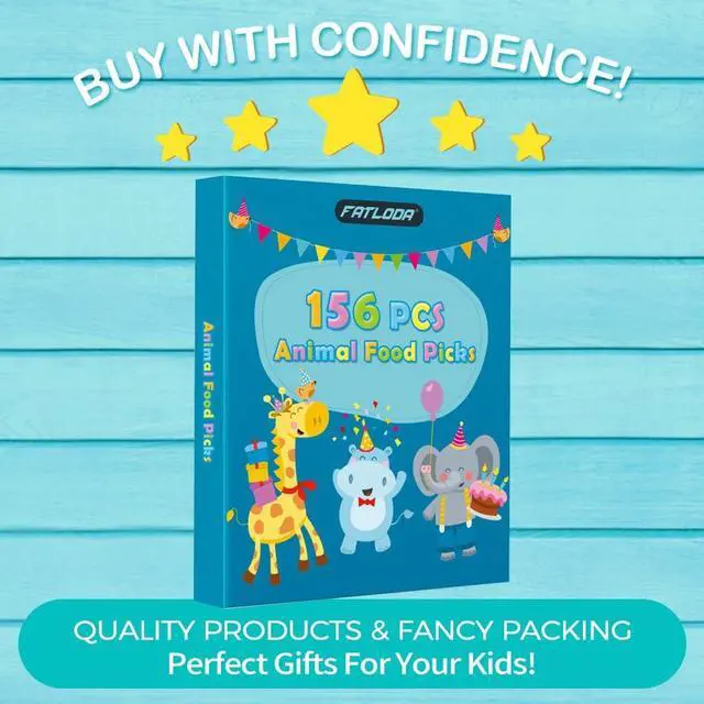 Alt view image 7 of 7 - FATLODA 156PCS Animal Food Picks for Kids, Fun Bento Lunch Box Accessories