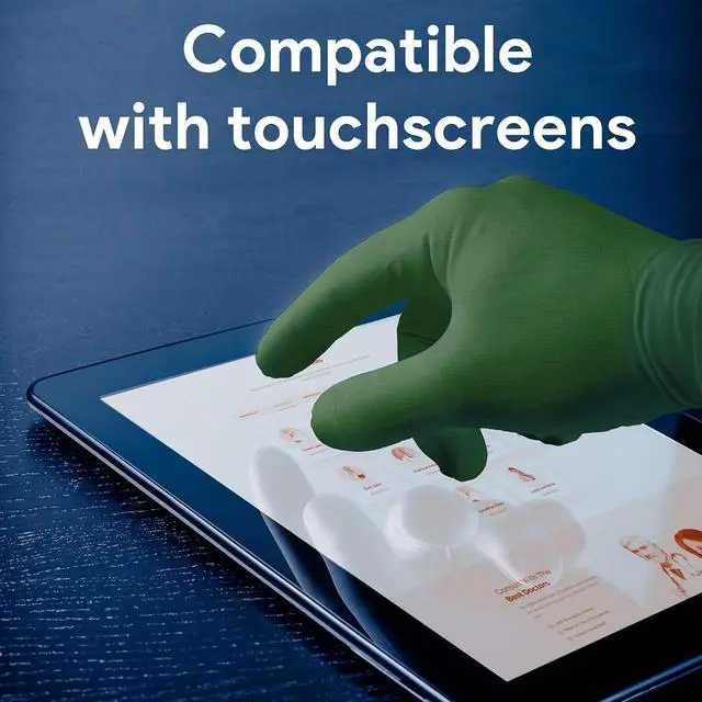 Alt view image 5 of 7 - WECARE 8 Mil Nitrile Gloves - Heavy Duty Mechanic Gloves, with Diamond Grip - Powder and Latex Free Disposable Gloves