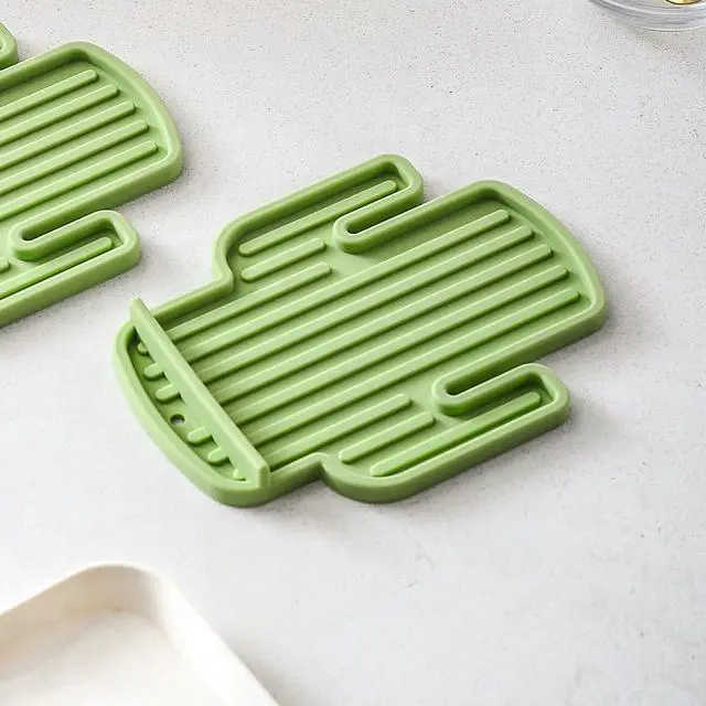 Alt view image 6 of 6 - Kitchen Silicone Cute Spoons Rest for Stove Top - BPA-Free, Heat-Resistant Cactus Spoon Holder for Countertop Funny Utensils Rest (1, Green)