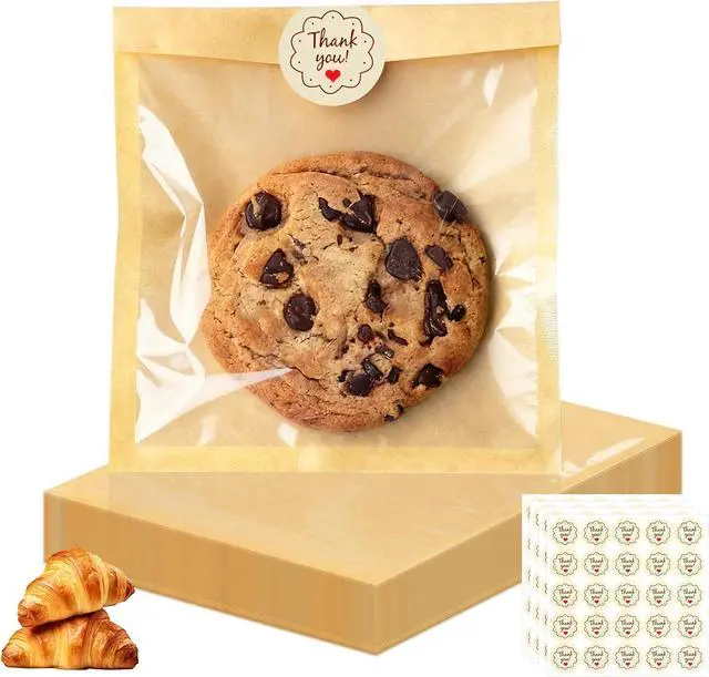 Main image of 100Pcs Cookie Bags with Seal, Premium Cookie Packaging Bag SFIUYLB