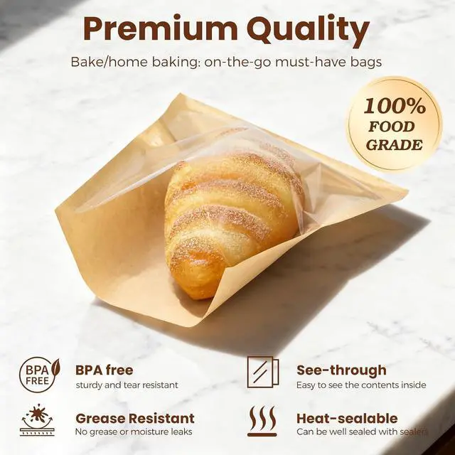 Alt view image 5 of 7 - 100Pcs Cookie Bags with Seal, Premium Cookie Packaging Bag SFIUYLB