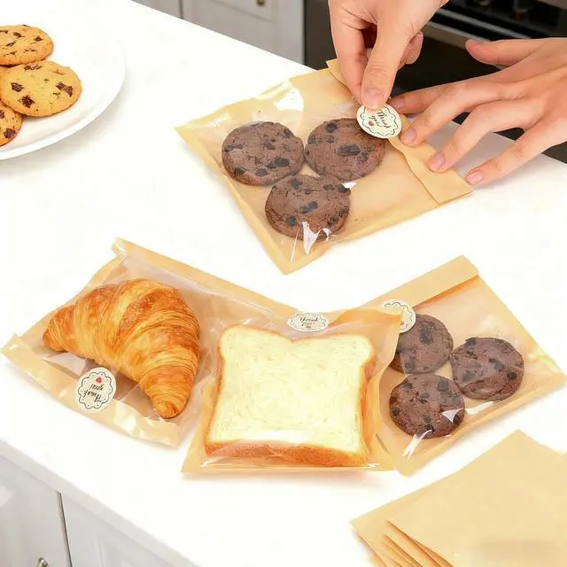 Alt view image 6 of 7 - 100Pcs Cookie Bags with Seal, Premium Cookie Packaging Bag SFIUYLB