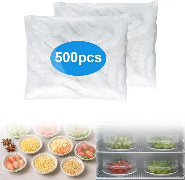 Main image of 500PCS Bowl Covers for Bread Proofing QUINGLU Elastic Plastic Food Covers