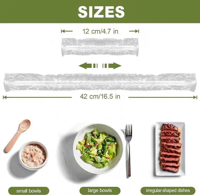 Alt view image 2 of 7 - 500PCS Bowl Covers for Bread Proofing QUINGLU Elastic Plastic Food Covers