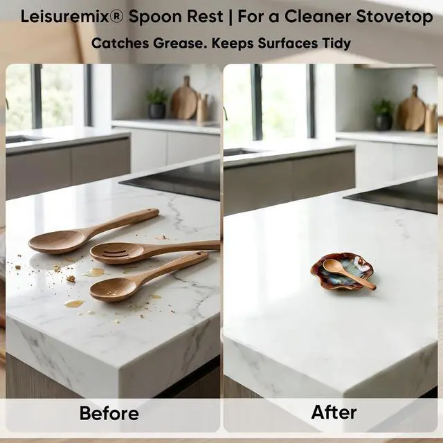 Alt view image 3 of 7 - Coffee Spoon Rest for Coffee Bar, Small Ceramic Spoon Rest for Stove Top, 4.21 Inches Lotus-Leaf Spoon Holder for Kitchen Counter, Utensil Rest Spatula Rest Ladle Holder Tong Rest