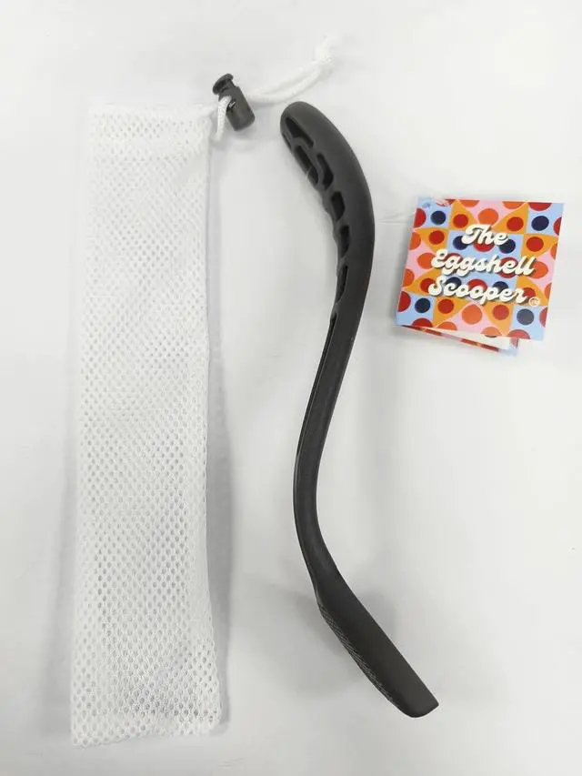 Alt view image 2 of 2 - Dr. Cliff's Egg Shell Scooper Precision Kitchen Retrieval Tool for Egg Shells, Seeds, Pits & Small Food Pieces, Food-Safe Cooking & Baking Gadget