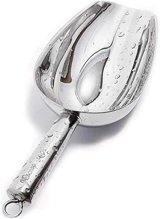 Main image of JBscoop Stainless Steel Scoop for ice, 9.6 Inch Metal Food Scoop Kitchen Bar Party Wedding Heavy Duty Dishwasher Safe - 8 Oz