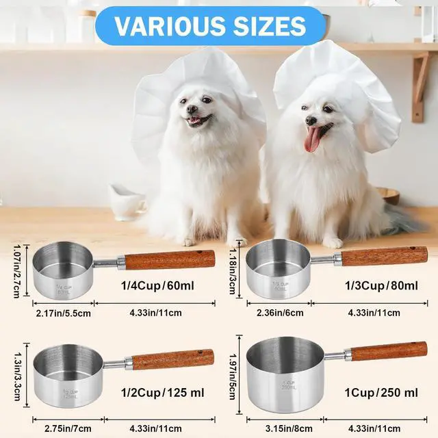 Alt view image 2 of 7 - 4 Pcs Dog Food Scoop Measuring-Cup