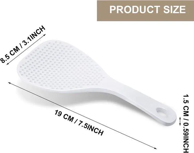 Alt view image 4 of 6 - Boao 6 Pcs Rice Paddle, 7.5 Inch, Plastic Non Stick Rice Spoon Scooper Potato Server Spatula for Kitchen Restaurant Cooking Utensil