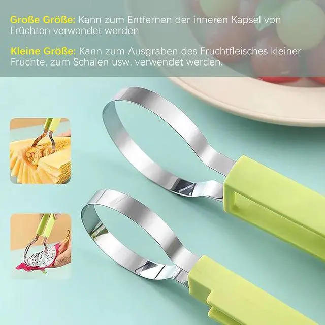 Alt view image 6 of 7 - CoguZed Melon Baller Scoop Set, Melon Scooper and Fruit Carving Tools, Melon Baller with Cookie Scoop Set for Ice Cream, Melons & Cookie Dough
