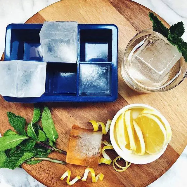 Alt view image 3 of 5 - Silicone Ice Cube Trays by M. Gastro Kitchens, SAVE WITH OUR ECONOMY 4 PACK, Extra Large Ice Cubes, Space Saving Design, 6 Cavity (Cool Gray 11)
