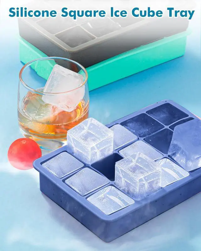 Alt view image 5 of 6 - Silicone Ice Cube Trays for Freezer 2 Pack, Easy Release Ice Cubes Mold