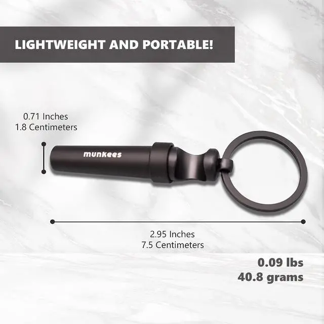 Alt view image 7 of 7 - Munkees Mini Keychain Corkscrew Tool, Small Key Ring Wine Opener, Emergency Travel Cork Wine Opener, Portable Backpack Camping Kit, Wine Enthusiasts, Waiters, Bartenders, Bottle Opener Gift Set