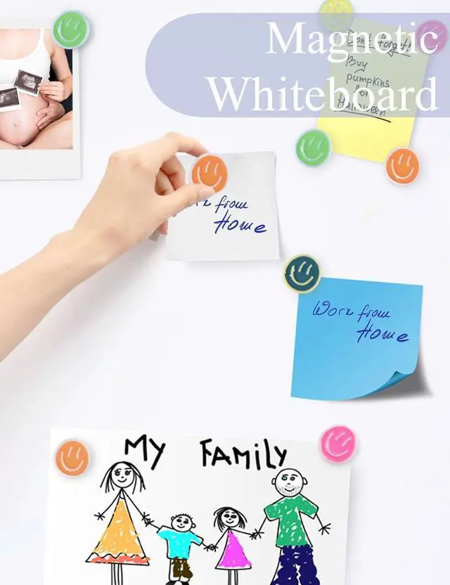 Alt view image 5 of 7 - Mymazn 12Pcs Cute Fridge Magnets, Refrigerator Magnets, Smiley Face