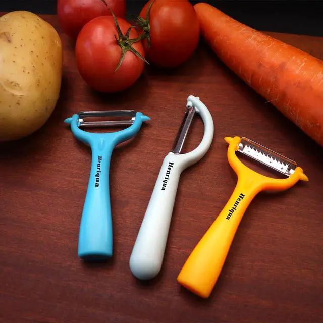 Alt view image 6 of 7 - Vegetable Potato Peelers 3 Piece Set, Carrot Peeler, Stainless Steel Julienne Peeler, Fruit Slicer for Apple Zucchini Cucumber with PP Non-Slip Handle Cook's Tool & Gadget Sets for Homecooking