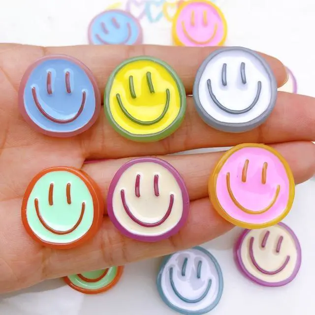 Alt view image 6 of 6 - 12PCS Strong Colorful Decorative Cute Smiley Face Fridge Magnets