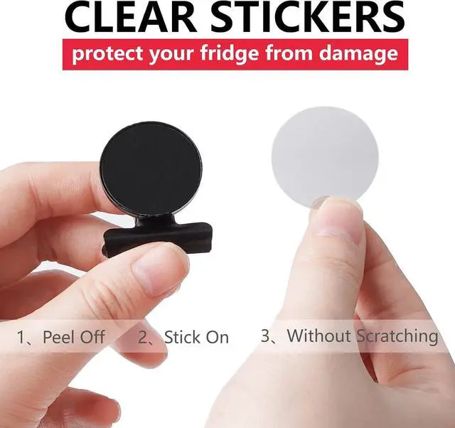 Alt view image 6 of 6 - VNDUEEY 6 Pack Refrigerator Magnets Fridge Magnets, Black Magnetic Clips Whiteboard Magnets, Magnet Clips for Home and Office List Display