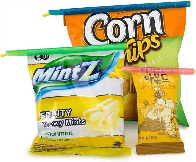 Alt view image 4 of 7 - Bag Sealer Stick, Chip Clips Plastic Bag Sealer Stick, Stay Fresh Bag Sealer Sticks - 16 Plastic Closure Rods - 4 Sizes - Magic Kitchen Food Storage Clips