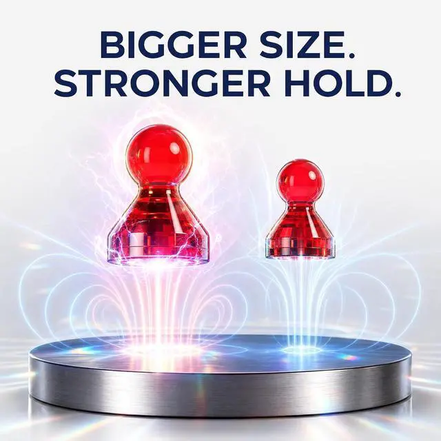 Alt view image 9 of 9 - MAX Push Pin Magnets - Tiergrade 16 Pack 7 Assorted Color Strong Magnets,Use at Kitchen Home Office and School Classroom, for Refrigerator Dry Erase Board and Whiteboard.