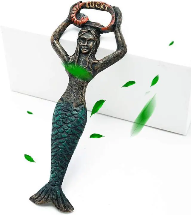 Alt view image 7 of 7 - Sungmor Cast Iron Mermaid Bottle Opener, Vintage Portable Bottle Cap Opener, Durable Handy Kitchen Bartender Coke Beer Open Equipment, Unique Decorative Metal Opener, Christmas Thanksgiving Party Gift